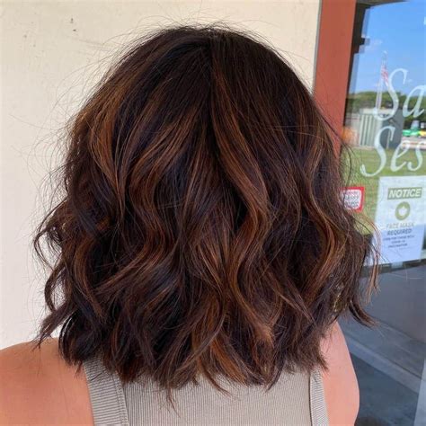 copper highlights on dark brown curly hair|Top 30 Copper Highlights On Brown Hair (Short And Long)